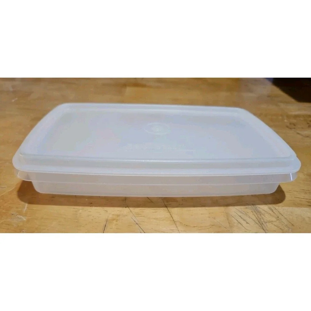 Vintage Tupperware Deli Meat Cheese Keeper Sheer 816 W/ Sheer Lid 817